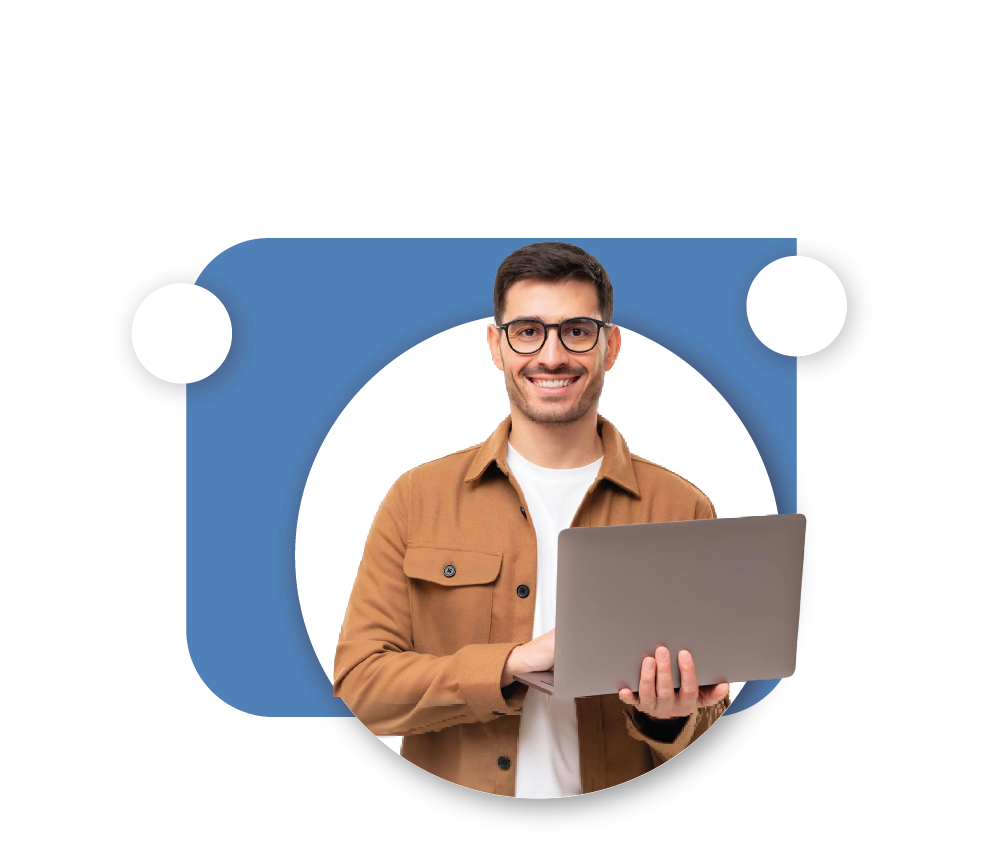 Hombre con laptop